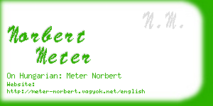 norbert meter business card